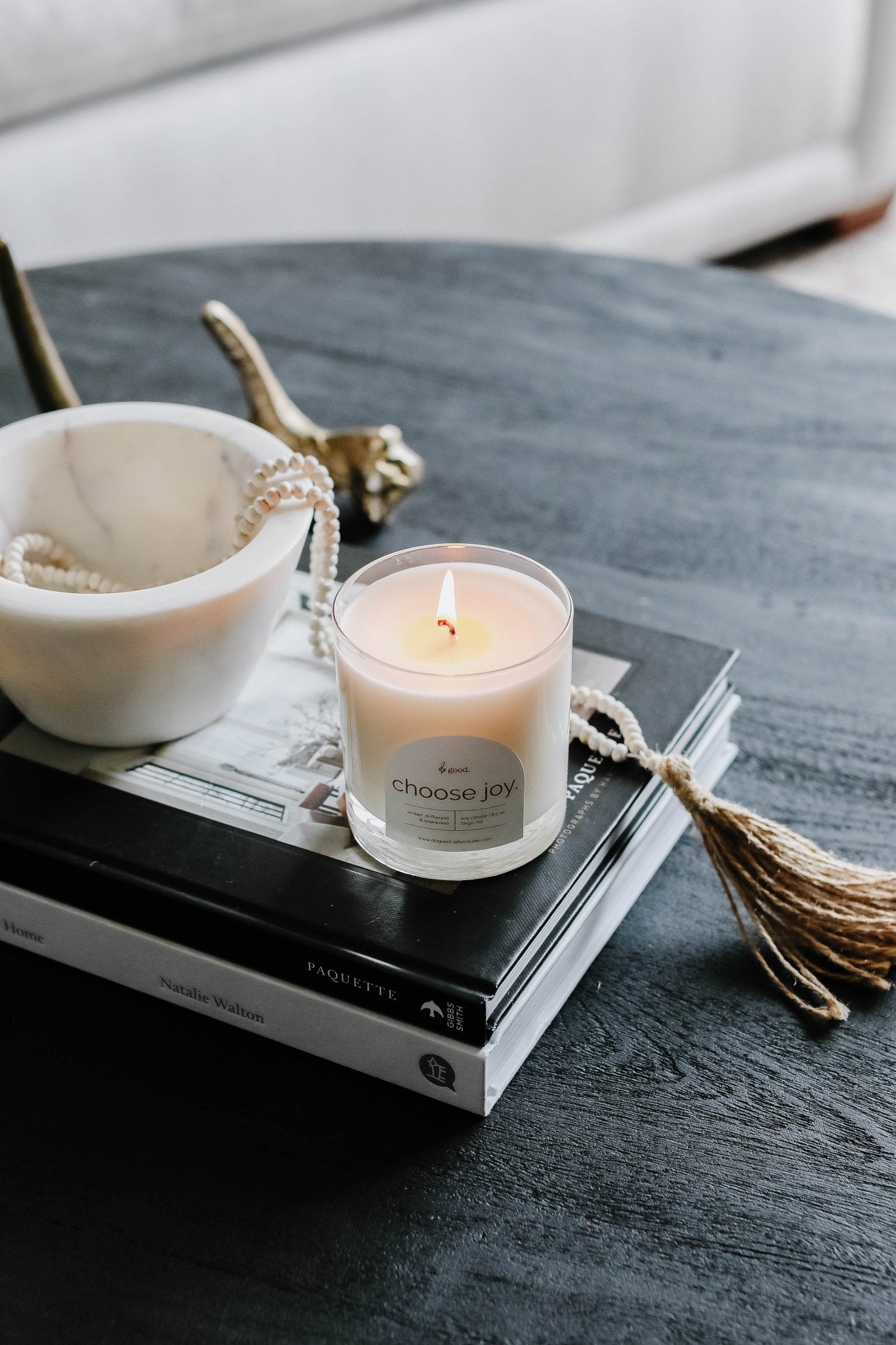 Choose Joy. | Woody & Earthy Scented Soy Candle | Do Good Collection - do good adventures