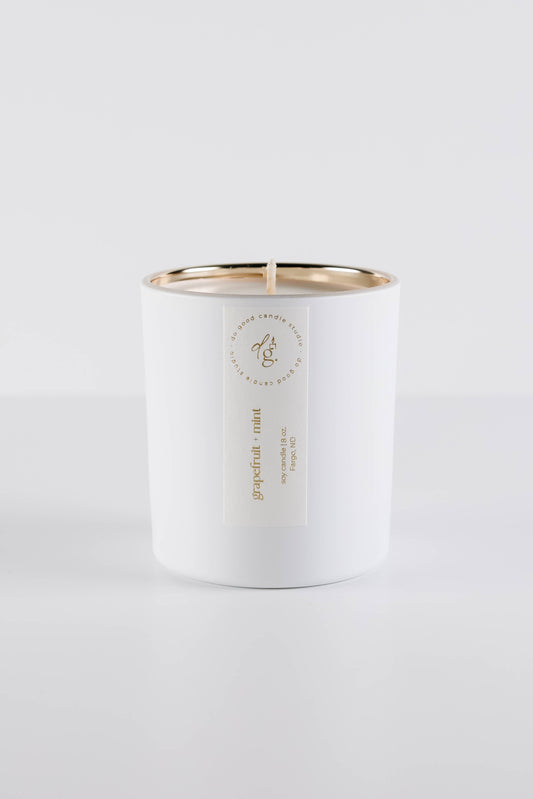 Grapefruit + Mint | Signature White Collection | Soy Candle