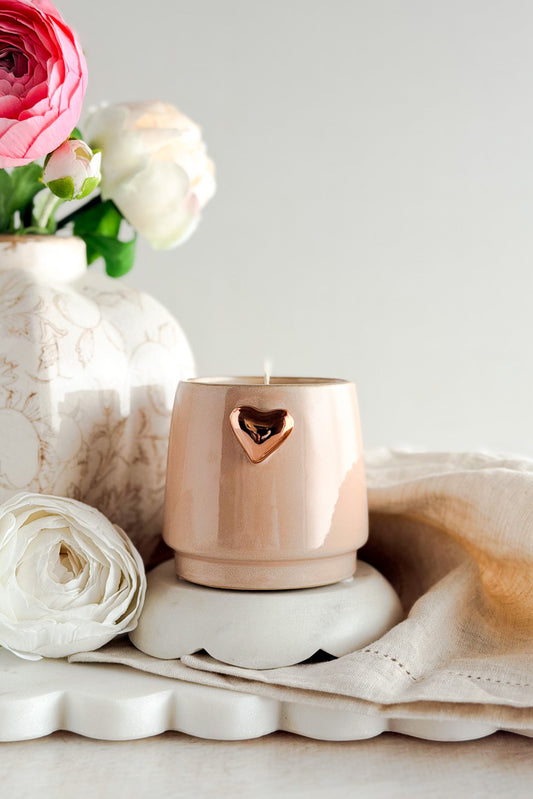 Mahogany Shea & Cashmere (Heart) | Love Collection | Non-Toxic Soy Candle