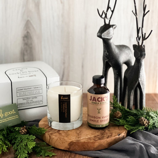 candle & cocktail hour gift set