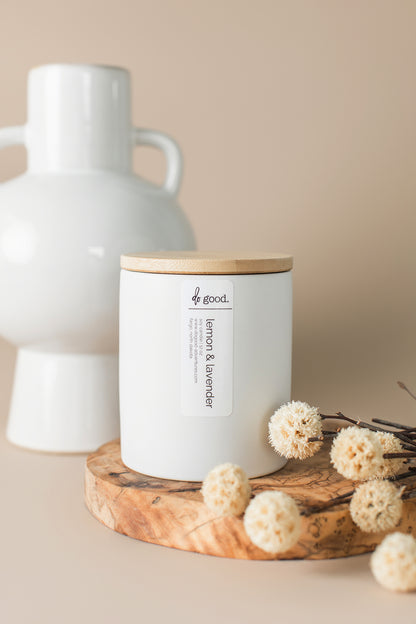 Lemon & Lavender | Signature White Collection Soy Candle