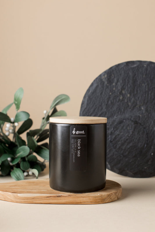 Black Sea | Signature Black Collection | Soy Candle - do good adventures