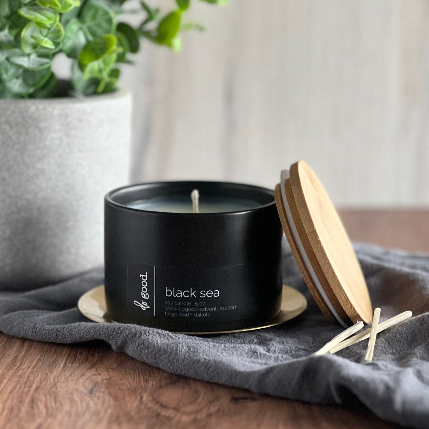 Black Sea | Signature Black Collection | Soy Candle - do good adventures