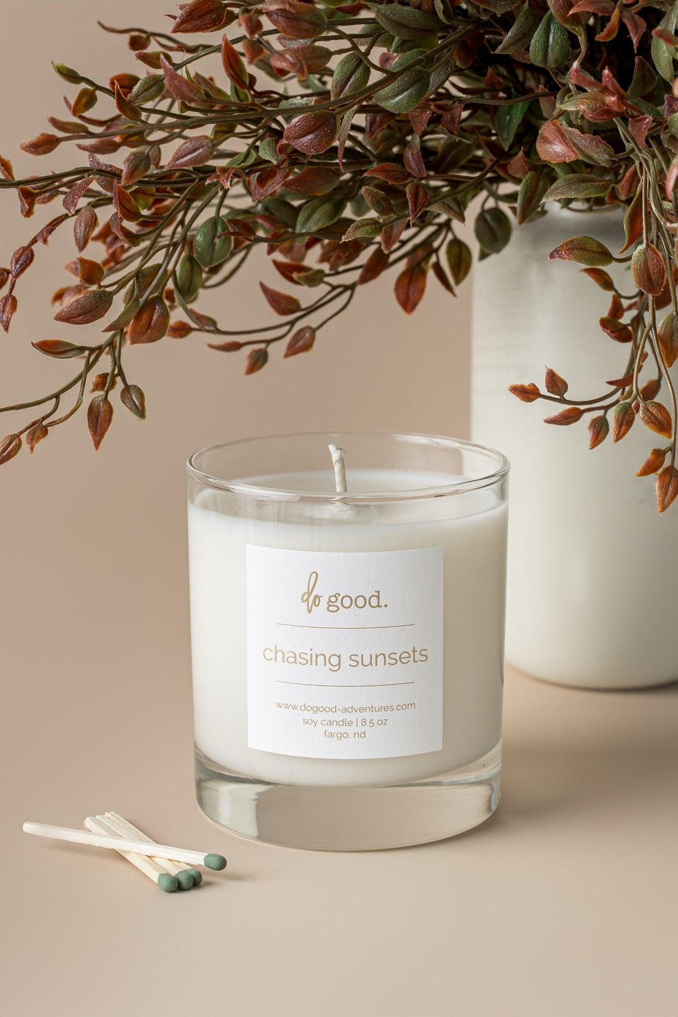 Chasing Sunsets | Summer Collection | Non - Toxic Soy Candle - do good adventures