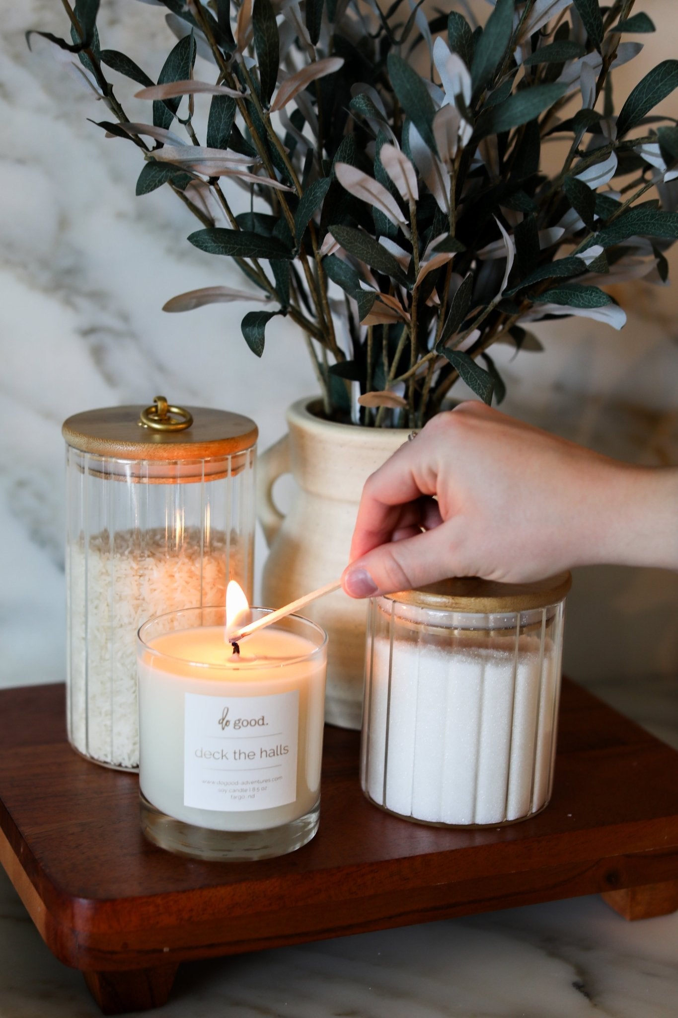 Deck the Halls | Sweet & Spicy Holiday Non - Toxic Soy Candle - do good adventures