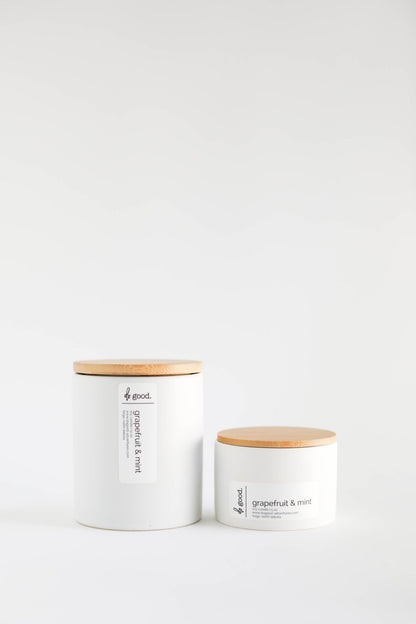 Grapefruit & Mint | Signature White Collection Soy Candle - do good adventures