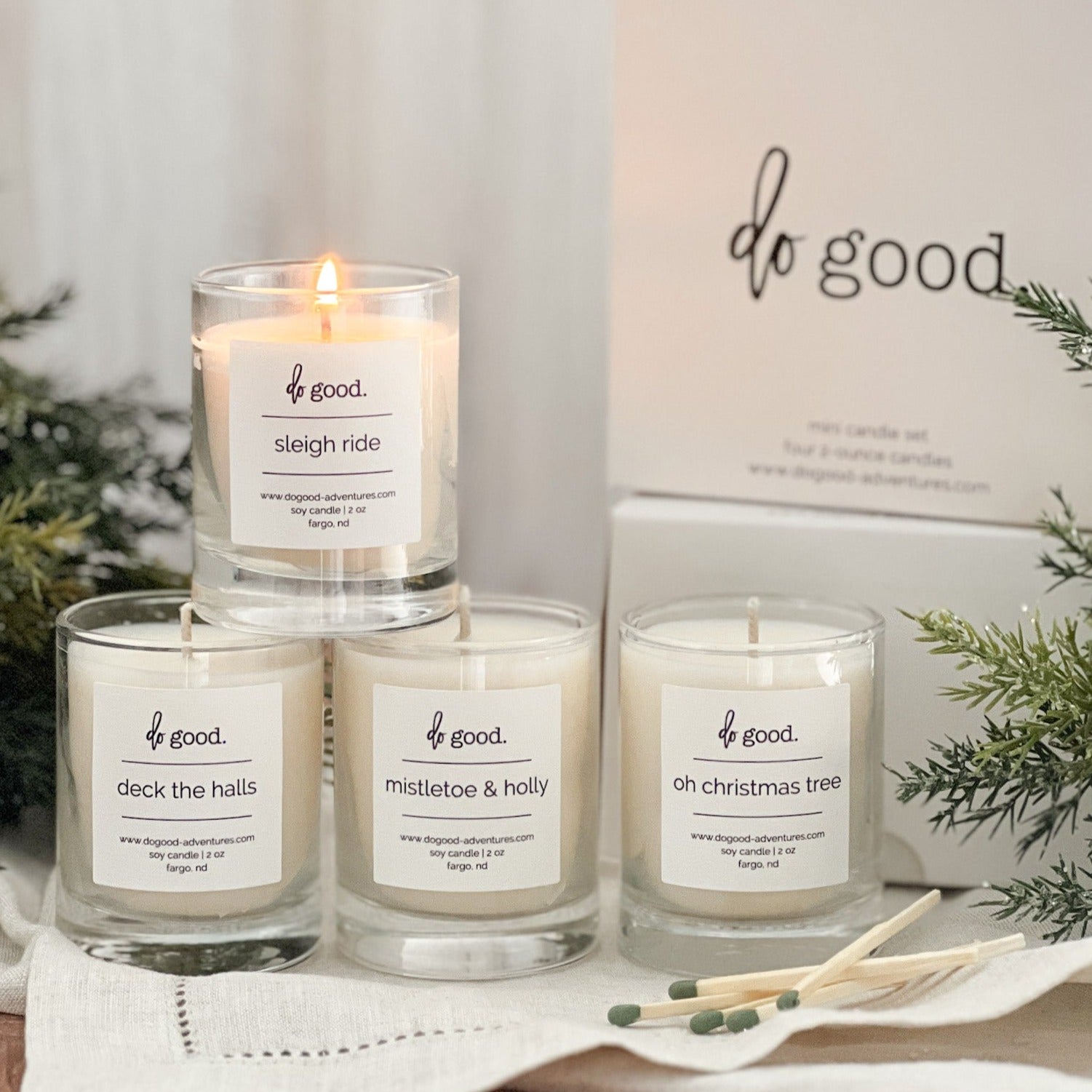 holiday mini candle set - do good adventures