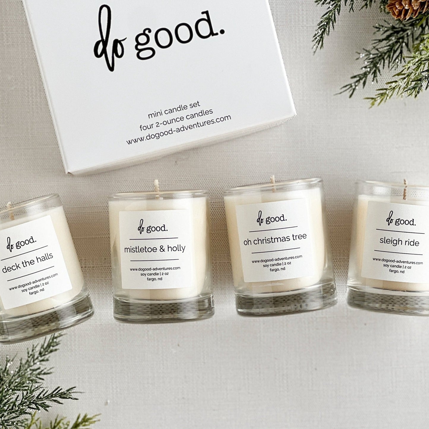 holiday mini candle set - do good adventures