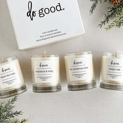 holiday mini candle set - do good adventures