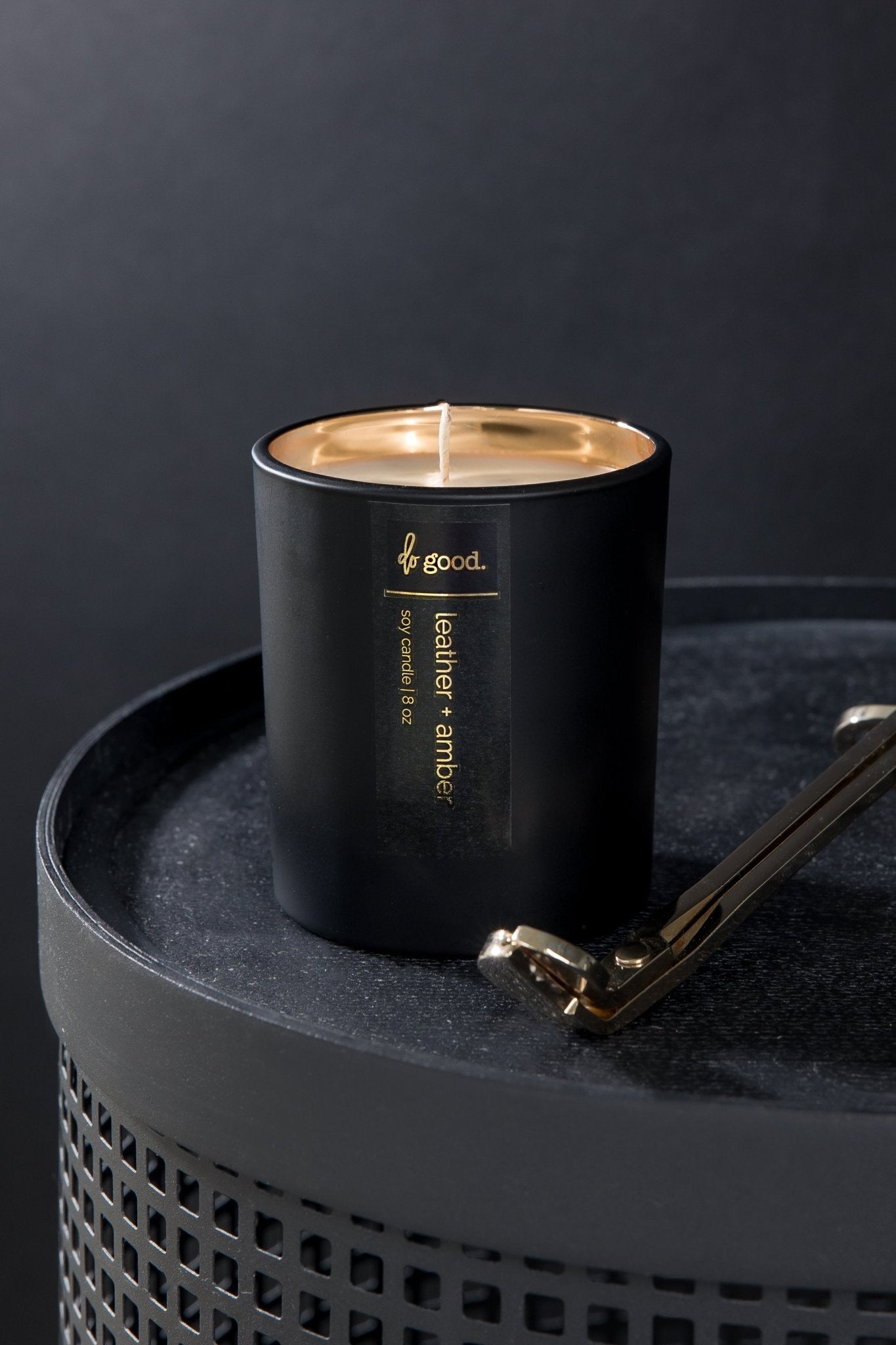 Leather + Amber | Luxe Collection Soy Candle - do good adventures