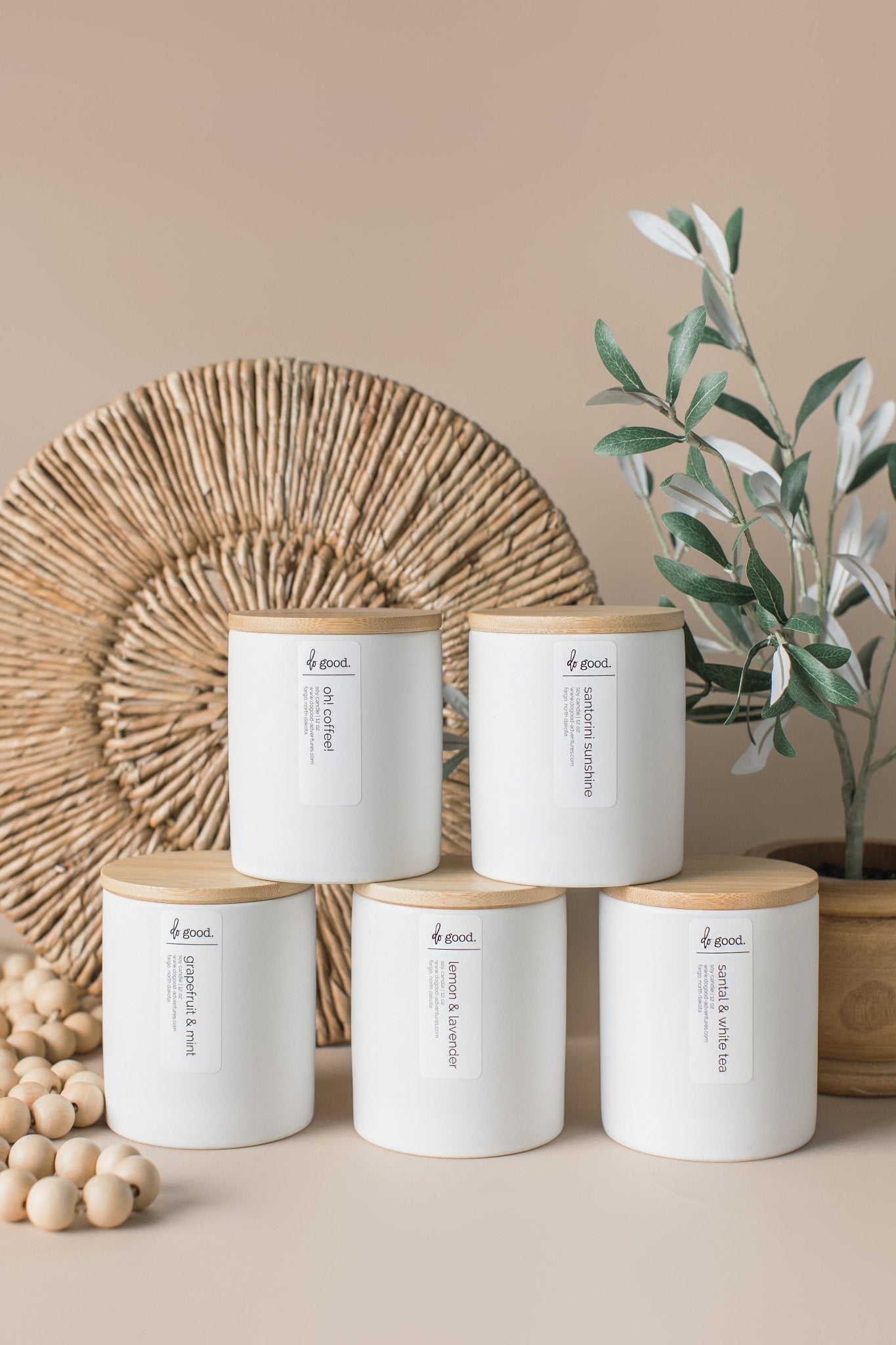 lemon & lavender | Signature White Collection Soy Candle - do good adventures