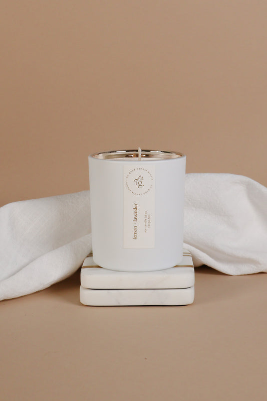 Lemon + Lavender | Signature White Collection | Soy Candle