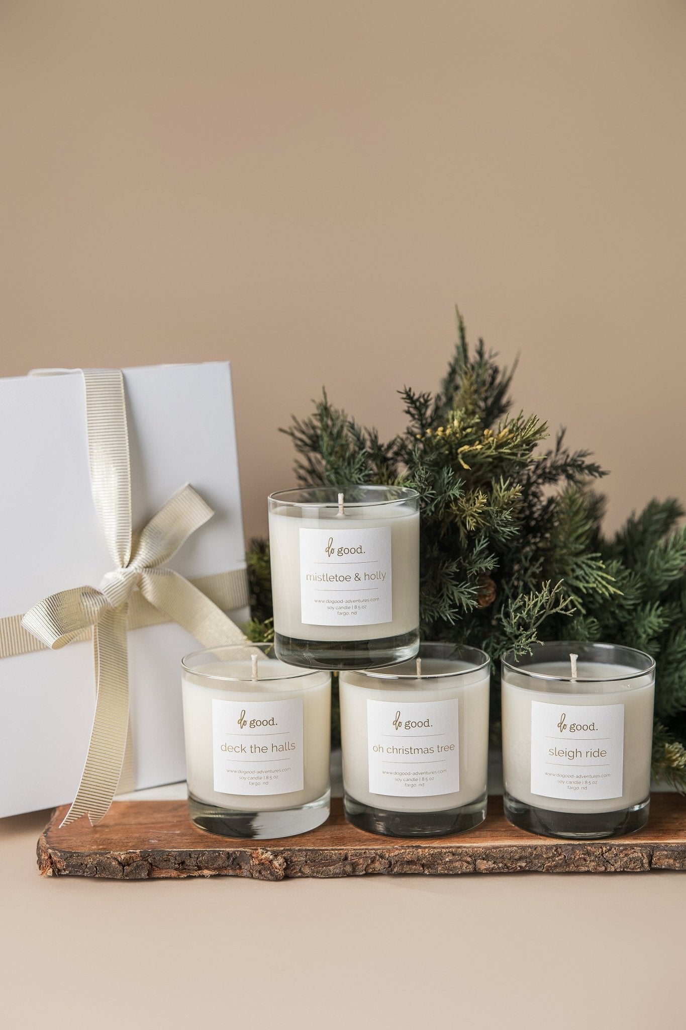 Mistletoe & Holly | Evergreen and Berry | Holiday Non - Toxic Soy Candle - do good adventures