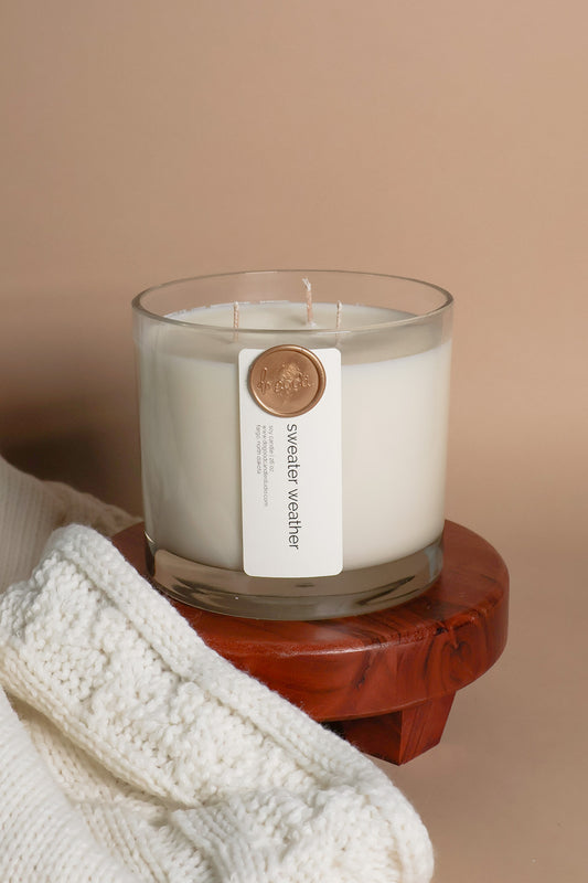 Sweater Weather Triple-Wick | Fall Collection | Non-Toxic Soy Candle