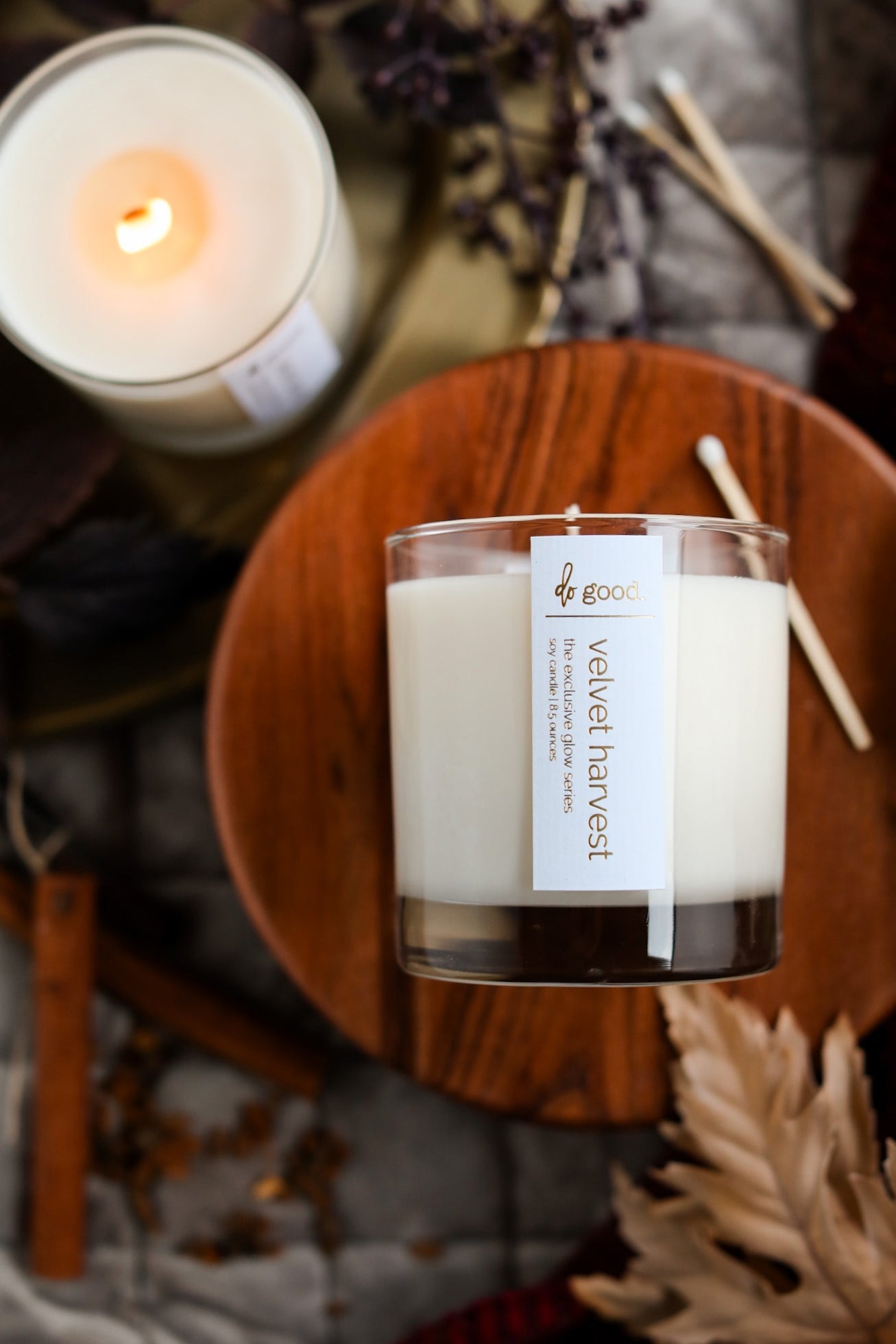 The Exclusive Glow Soy Candle - November: Velvet Harvest - do good adventures