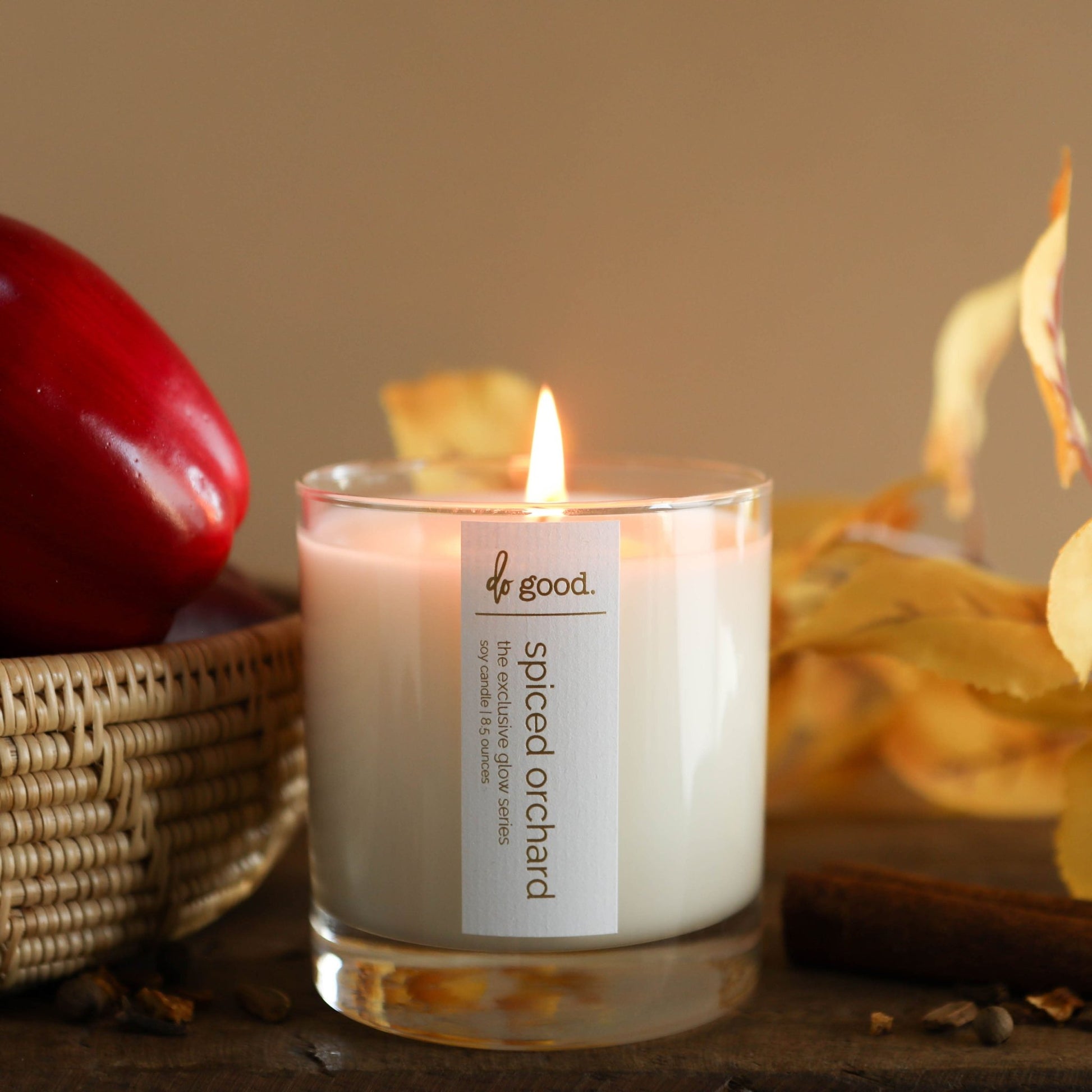 The Exclusive Glow Soy Candle - September: spiced orchard - do good adventures