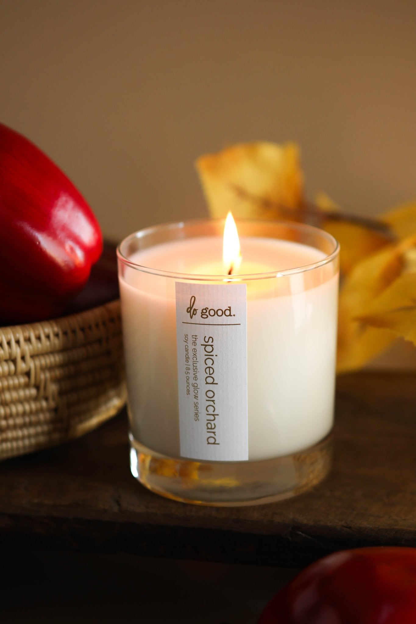 The Exclusive Glow Soy Candle - September: spiced orchard - do good adventures