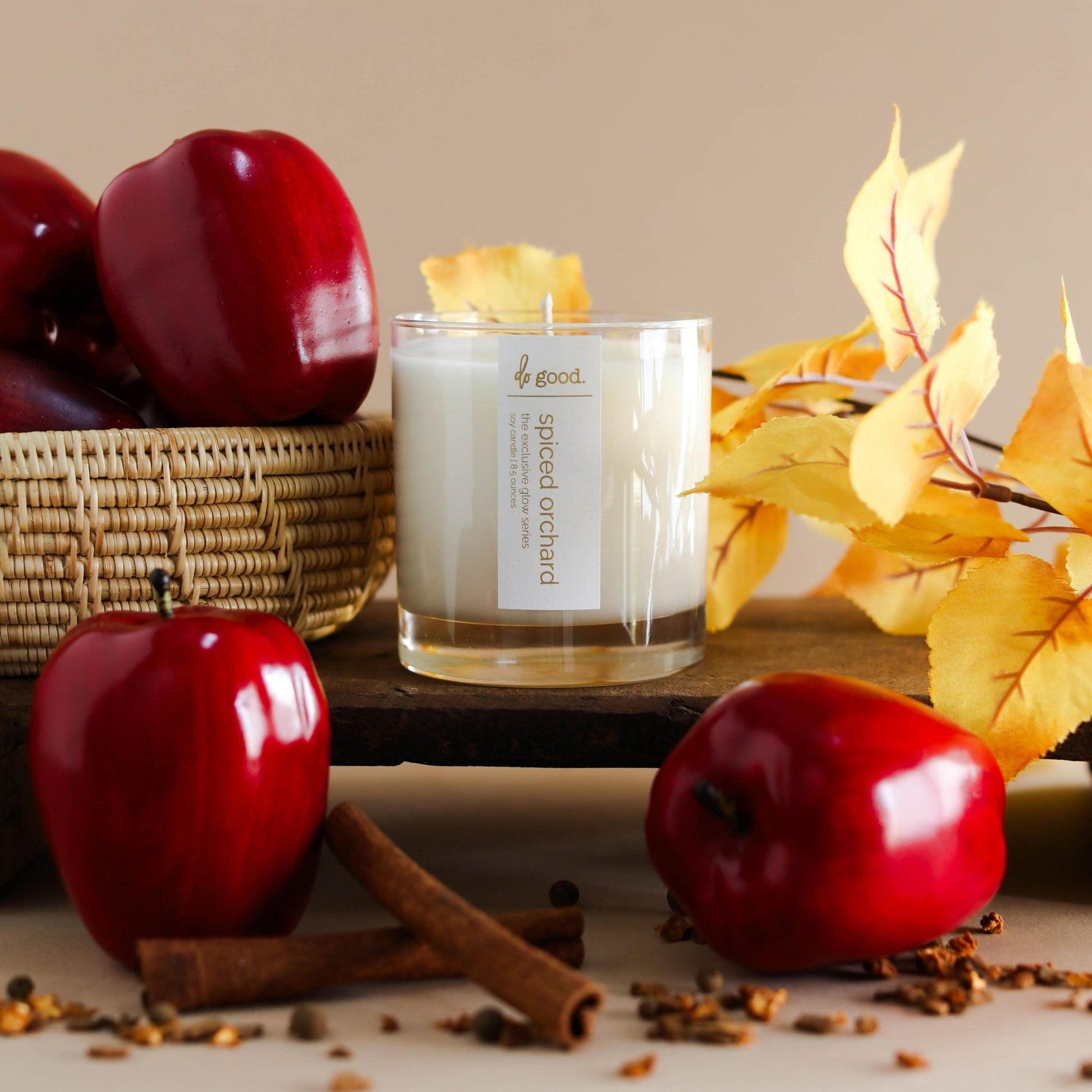 The Exclusive Glow Soy Candle - September: spiced orchard - do good adventures