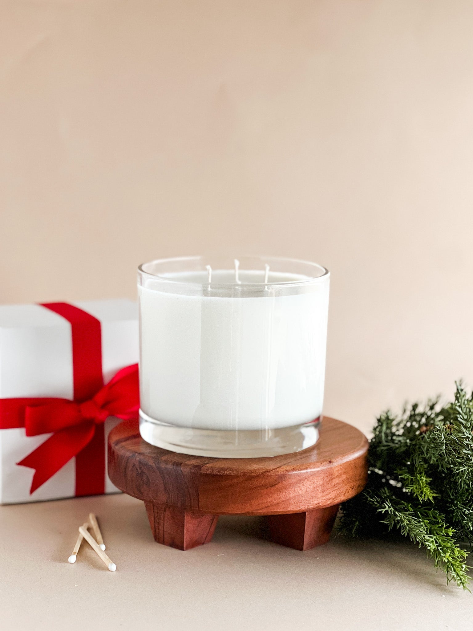 Triple - Wick Oh Christmas Tree | Large Non - Toxic Fraser Fir Holiday Soy Candle - do good adventures