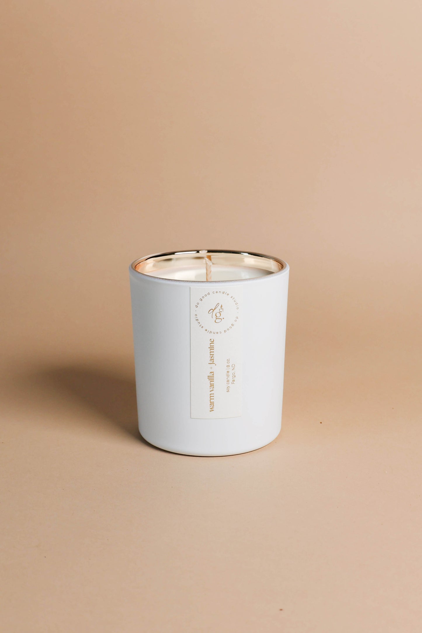 Warm Vanilla + Jasmine | Signature White Collection | Soy Candle
