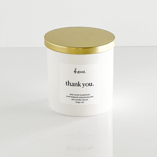 thank you:  palo santo & patchouli